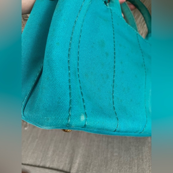 PRADA CANAPA IN A GORGEOUS TEALISH BLUE - Picture 4 of 14